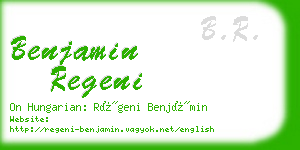 benjamin regeni business card